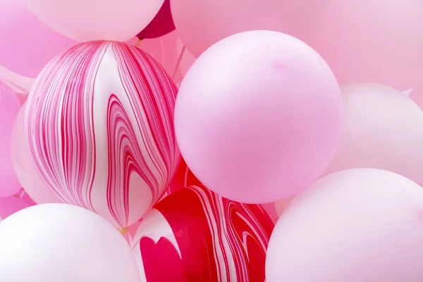 Gros plan de ballons roses. Contexte abstrait. Fête de célébration — Photo