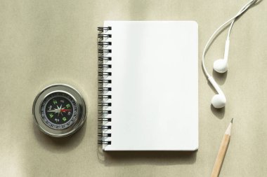 Seyahat planlama arka plan kavramı. Açık beyaz değil boş sayfa