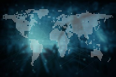 Geleceğin modern küresel ağ bağlantısı teknolojisi kavramı backg