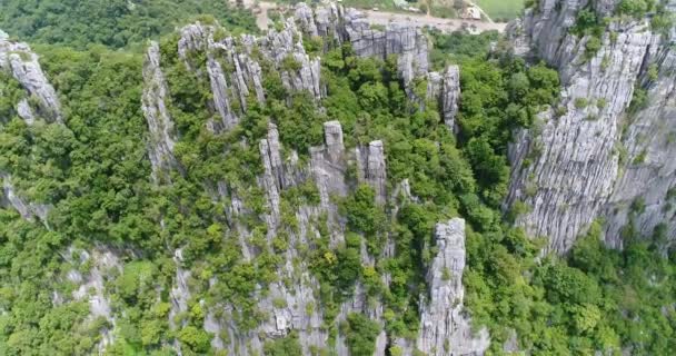 Tayland Dağ Üzerinde Uçan Havadan Görünümü — Stok video