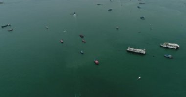 Havadan görünümü uçan Pattaya beach Tayland