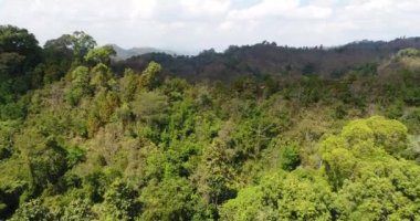 Tayland dağ üzerinde uçan havadan görünümü