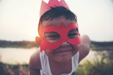 Super boy stand show power to fly