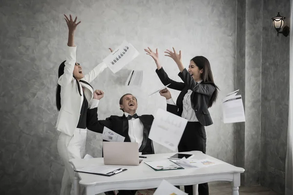 Happy Business Team Enjoy Success Deal Business Teamwork Leadership Concept — Stock fotografie