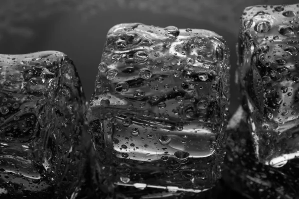 Ice cubes with water drop