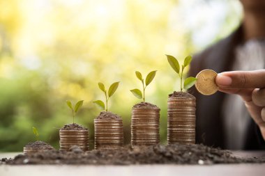 Para basarak para biriktirme işi