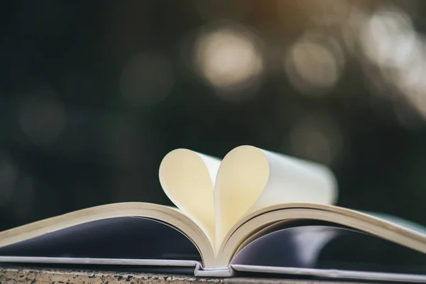 Open Book Shape Heart — Stock Photo, Image