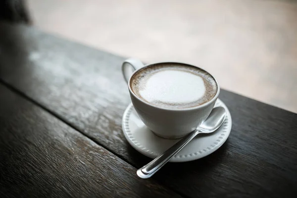 Kaffeetasse Auf Dem Tisch Café — Stockfoto