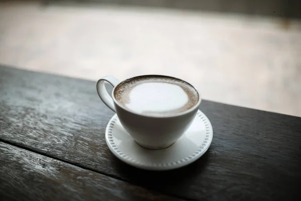 Kaffeetasse Auf Dem Tisch Café — Stockfoto