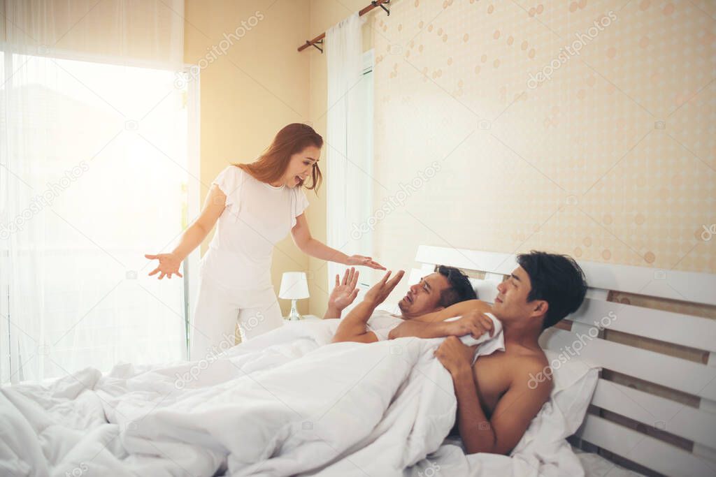 Wife found her husband in Bed With Another guy, he's gay