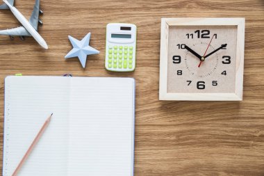 Çalışma alanındaki en üst görünüm boş kağıt defteri