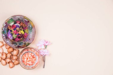 Üst görünüm Spa dekorasyonu 