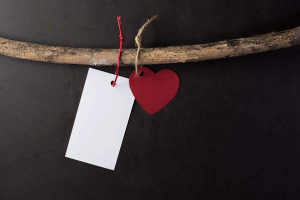 Hart Hangend Aan Takken — Stockfoto