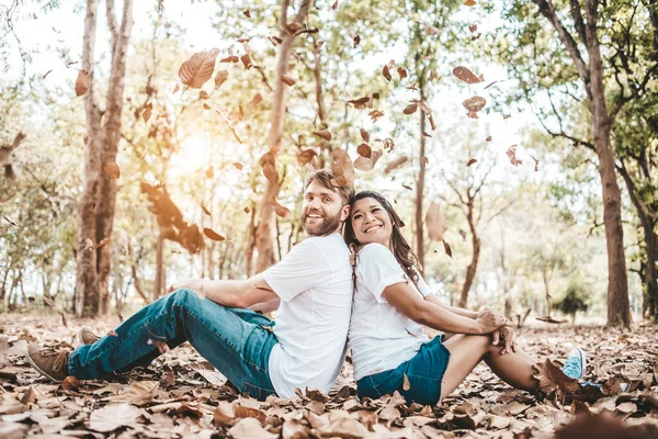 Happy Smiling Couple diversity in love moment together