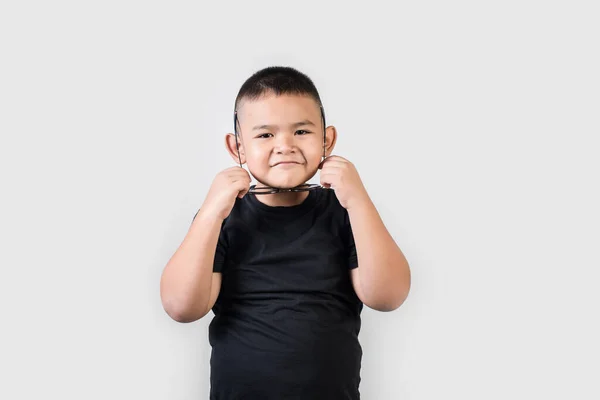 Funny Portrait Boy Studio Photo — Stock fotografie