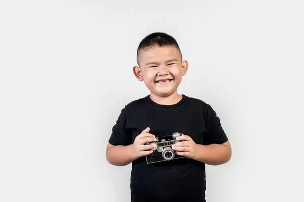 Kid Fotógrafo Tomar Una Foto —  Fotos de Stock