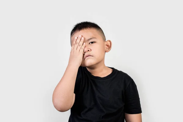 Funny Portrait Boy Studio Photo — Stock fotografie