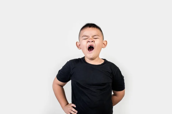 Funny Portrait Boy Studio Photo — Stock fotografie