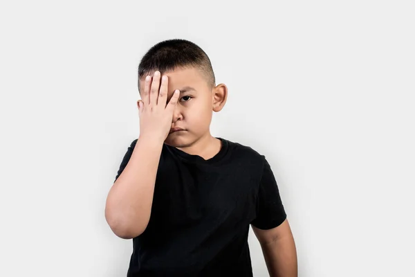 Funny Portrait Boy Studio Photo — Stock fotografie