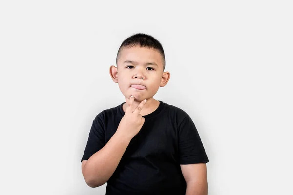 Funny Portrait Boy Studio Photo — Stock fotografie