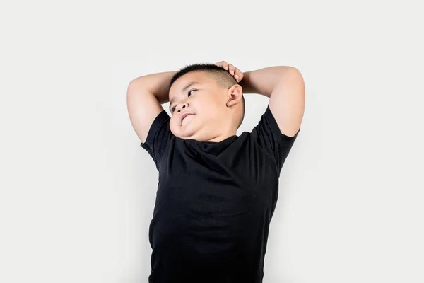 Funny Portrait Boy Studio Photo — Stock fotografie