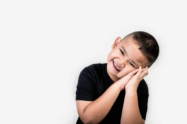 Funny Portrait Boy Studio Photo — Stock fotografie