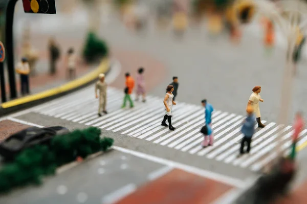 Small People Small People Walk Many Streets Selective Focus — Stock Photo, Image