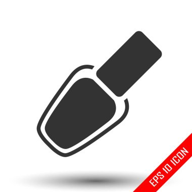 Lehçe simgesi. Tırnak cilası sembolü. Basit düz logosunun Lehçe izole üzerinde beyaz arka plan. Vektör çizim.