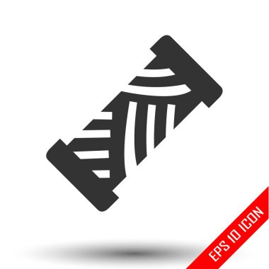 İş parçacığı simgesi. Beyaz arka plan iş parçacığında basit düz logosunun. Vektör çizim.
