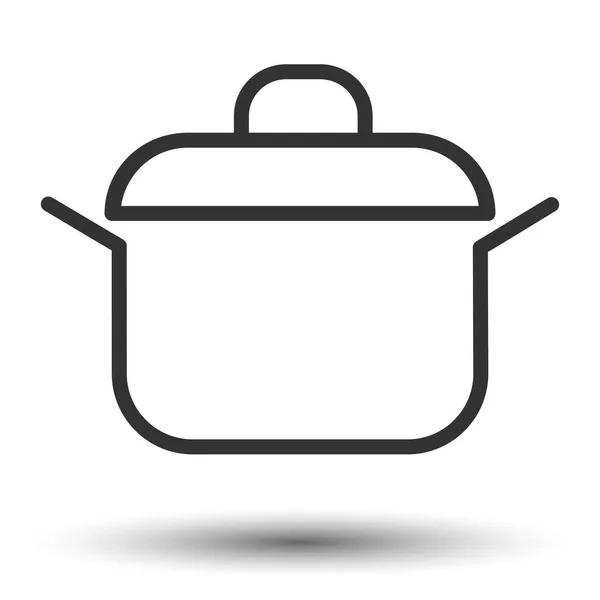 Pan Simgesi Mutfak Pan Düz Simgesi Vektör Çizim — Stok Vektör