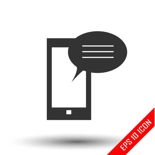 電話フラット アイコン スマート フォンのロゴ ショート メッセージの図 — ストックベクタ