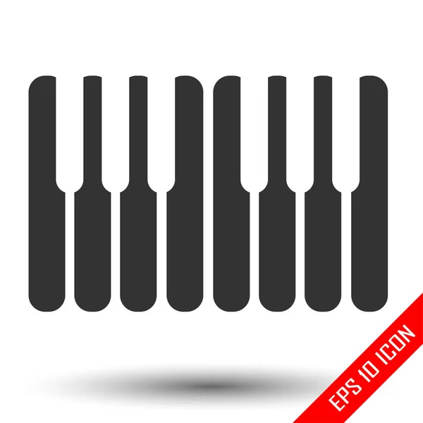 Piano icon. Piano buttons logo. Flat icon of piano buttons