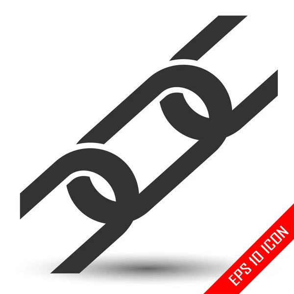 Kedja Ikonen Platt Logotyp Kedja Kedja Element — Stock vektor