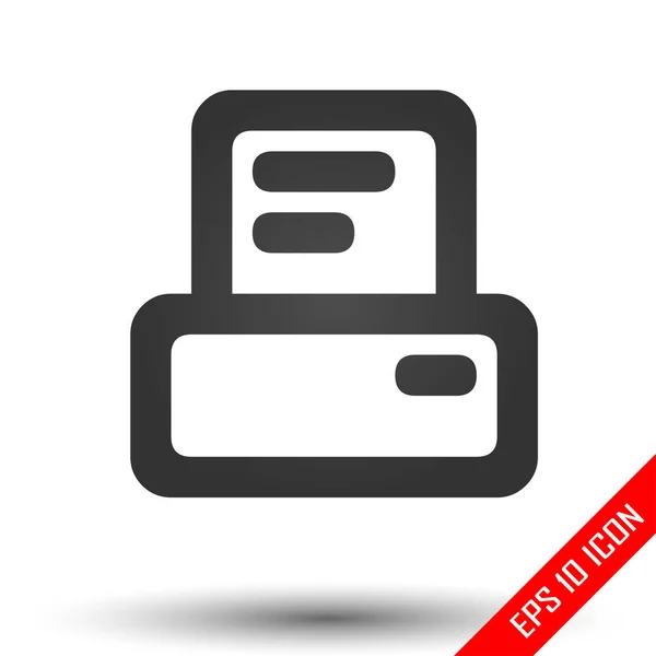 Printericon Printer Flat Logo Vector Illustration — Stock Vector