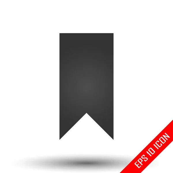 Bookmark Icon Simple Flat Logo Bookmark White Background Vector Illustration — Stock Vector