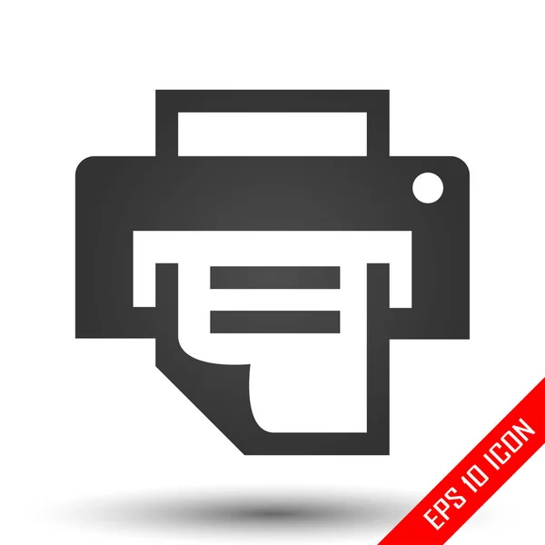 Icono Impresora Logo Plano Impresora Aislado Sobre Fondo Blanco Ilustración — Archivo Imágenes Vectoriales