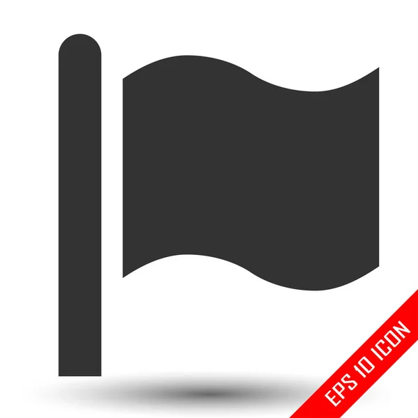 Flaggikonen Flagga Tecken Enkel Platt Logotyp Flagga Vit Bakgrund Vektorillustration — Stock vektor