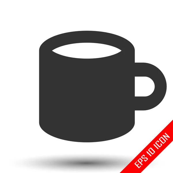 Mug icon. Mug sign. Simple flat logo of mug on white background. Vector illustration.