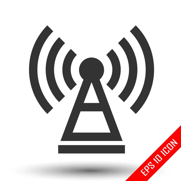 Anten Simgesi Beyaz Arka Plan Üzerinde Izole Anten Basit Düz — Stok Vektör