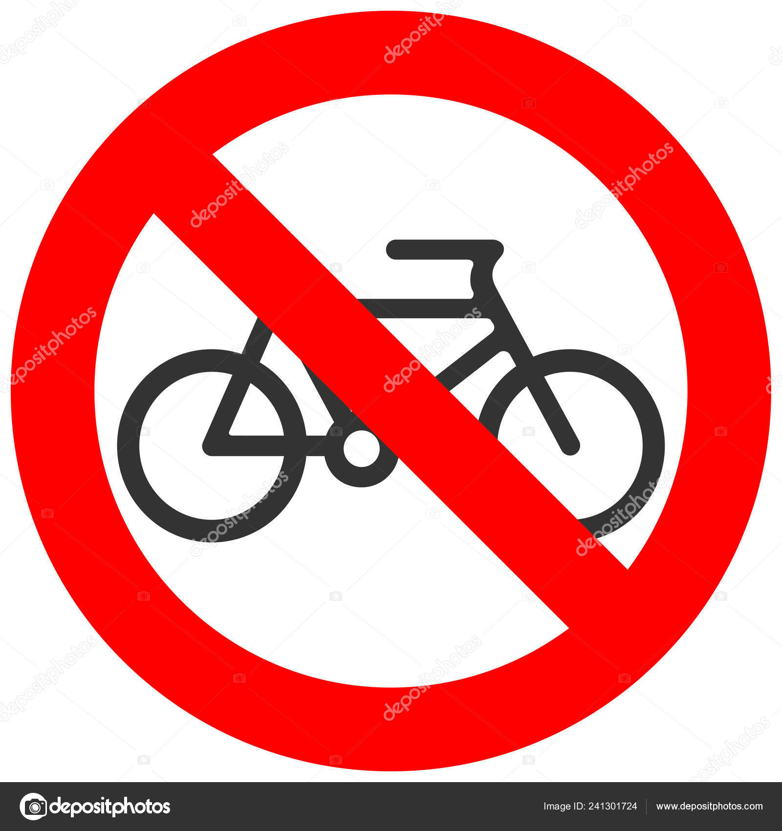 Image vectorielle Arret Interdiction Signe Avec Icone Velo Isole Sur Fond Blanc par AlexAlmighty 241301724