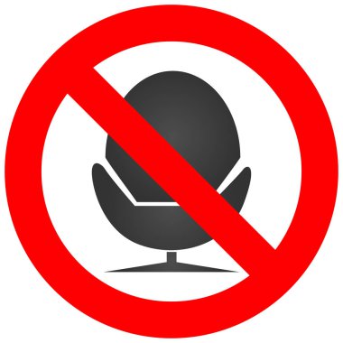 Prohibition sign with chair icon isolated on white background. Lying on chain is forbidden vector illustration. Chair is not allowed image. Chairs are banned. clipart