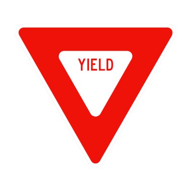 USA and Canada Yield Sign clipart