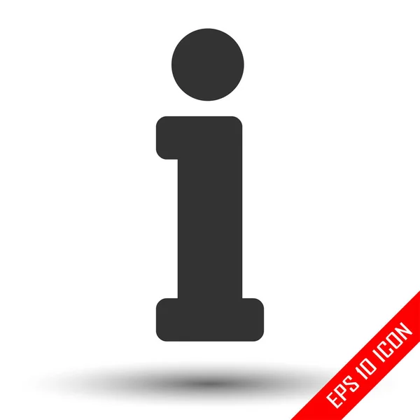 Info Ikonen Info Sign Enkel Platt Logotyp Info Logga Vit — Stock vektor