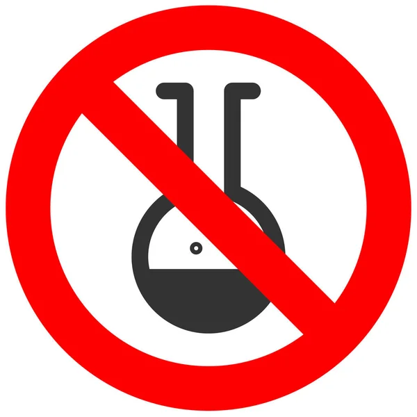 禁止签署与烧杯图标隔离在白色背景 烧杯是禁止的矢量插图 不允许使用烧杯的图像 烧杯是被禁止的 — 图库矢量图片