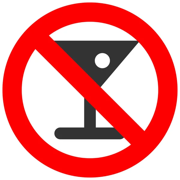 Signo Prohibido Con Icono Vidrio Aislado Sobre Fondo Blanco Vidrio — Vector de stock
