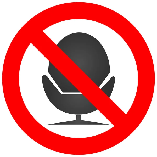 禁止标志与椅子图标查出在白色背景 说谎在链子是禁止的向量例证 不允许使用椅子映像 椅子是禁止的 — 图库矢量图片