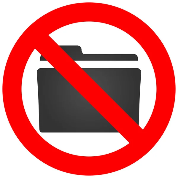 Απαγορεύεται Είσοδος Εικονίδιο Αφηρημένη Φακέλου Που Απομονώνονται Λευκό Φόντο Χρησιμοποιώντας — Διανυσματικό Αρχείο