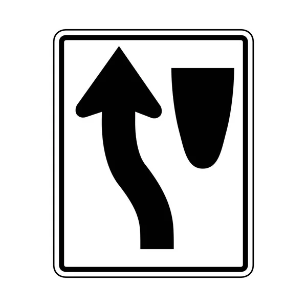 Mantenha Ilustração Sinal Esquerdo Roadsign Isolado Fundo Branco —  Vetores de Stock