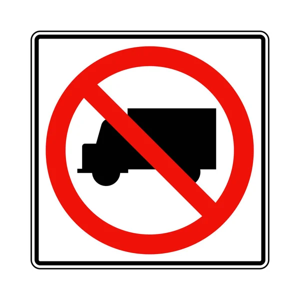 Truck Parking Sign Prohibit Sign Vector Illustration — Stock Vector