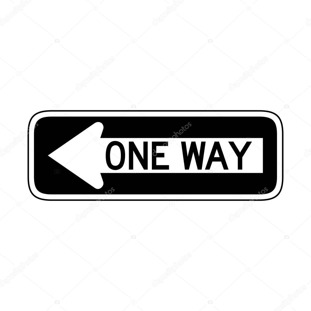 Vector One Way Sign Icon